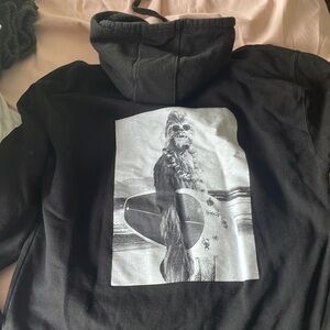 Black sweatshirt graphic on back